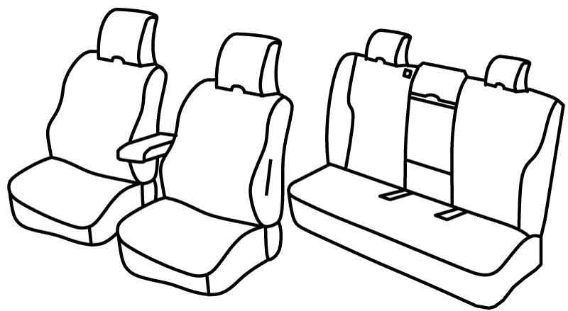 Set coprisedili Superior - Grigio/Nero - compatibile per Volvo V60 (11/10>04/13)