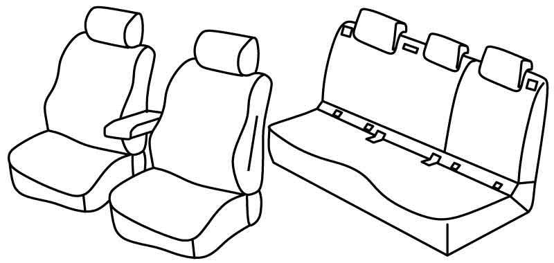 Set coprisedili Superior - Nero/Rosso - compatibile per Volvo XC40 (10/17>)