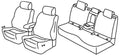 Set coprisedili Superior - Nero/Rosso - compatibile per Volvo XC40 (10/17>) R-Design