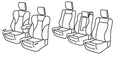 Set coprisedili Superior - Nero/Blu - compatibile per Volvo XC90 (07/15>) Dal 2019