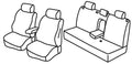 Set coprisedili Superior - Nero/Blu - compatibile per Volvo V40 (09/12>05/20)