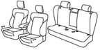 Set coprisedili Superior - Nero/Blu - compatibile per Volvo V60 (09/18>)