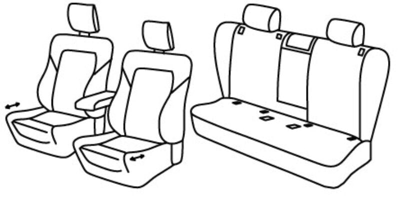 Set coprisedili Superior - Nocciola - compatibile per Volvo V60 (09/18>)