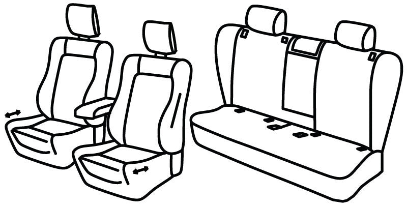 Set coprisedili Superior - Grigio/Nero - compatibile per Volvo V90 sw (09/16>03/26)