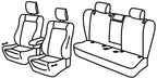 Set coprisedili Superior - Nero/Rosso - compatibile per Volvo V90 sw (09/16>03/26)