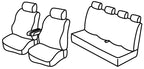 Set coprisedili Superior - Nero/Rosso - compatibile per Iveco Daily (06/14>) Double cab
