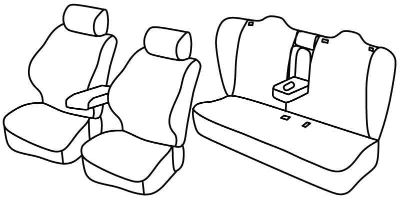 Set coprisedili Superior - Nero/Rosso - compatibile per Tesla Model 3 4p (03/19>08/23)