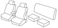 Set coprisedili Superior - Beige - compatibile per Isuzu D-Max Pick-Up (03/12>11/20) Space Star