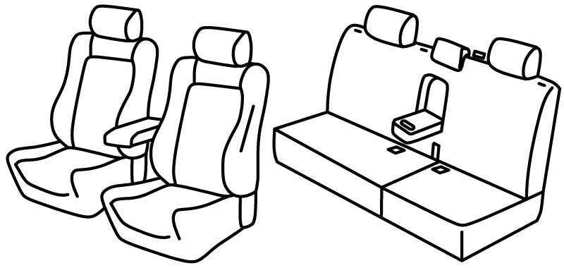 Set coprisedili Superior - Beige - compatibile per Isuzu D-Max (12/20>02/23) Nitro Sport - Isuzu D-Max (12/24>) Nitro Sport