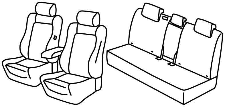 Set coprisedili Superior - Nero/Grigio - compatibile per Lexus RX 5p (12/22>) 450h+
