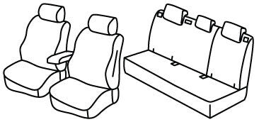 Set coprisedili Superior - Nero/Blu - compatibile per KG Mobility Tivoli (11/23>)