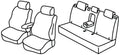 Set coprisedili Superior - Nero/Rosso - compatibile per KG Mobility Korando (11/19>)