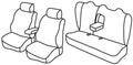 Set coprisedili Superior - Nero/Blu - compatibile per Chrysler 300C Touring (05/05>12/10)