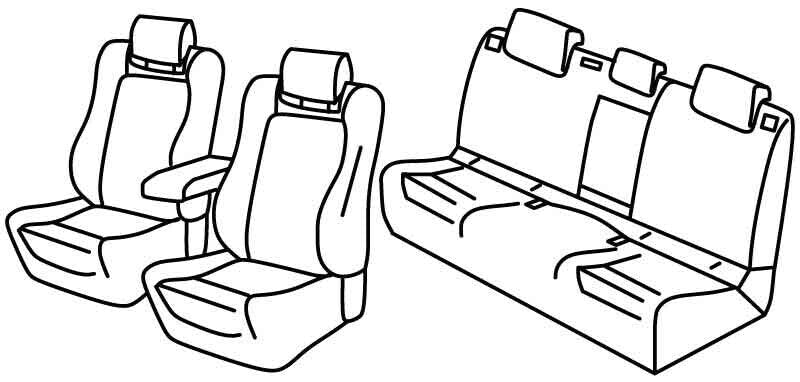 Set coprisedili Superior - Grigio/Nero - compatibile per Cupra Formentor (11/20>) - Cupra Leon 5p (12/20>)