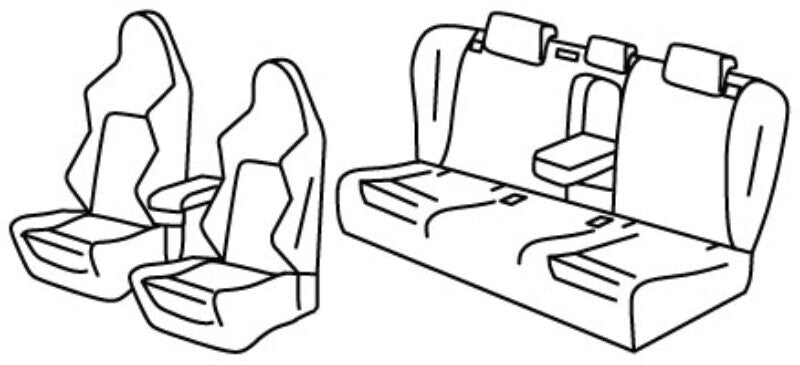 Set coprisedili Superior - Nero/Blu - compatibile per Cupra Formentor (11/20>) e-HYBRID