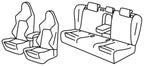 Set coprisedili Superior - Nero/Rosso - compatibile per Cupra Formentor (11/20>) e-HYBRID