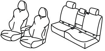 Set coprisedili Superior - Grigio/Nero - compatibile per Cupra Terramar (11/24>)