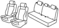 Set coprisedili Superior - Grigio/Nero - compatibile per MG ZS Classic (03/21>12/25) Excite