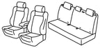 Set coprisedili Superior - Nero/Blu - compatibile per MG ZS Classic (03/21>12/25) EV Luxury