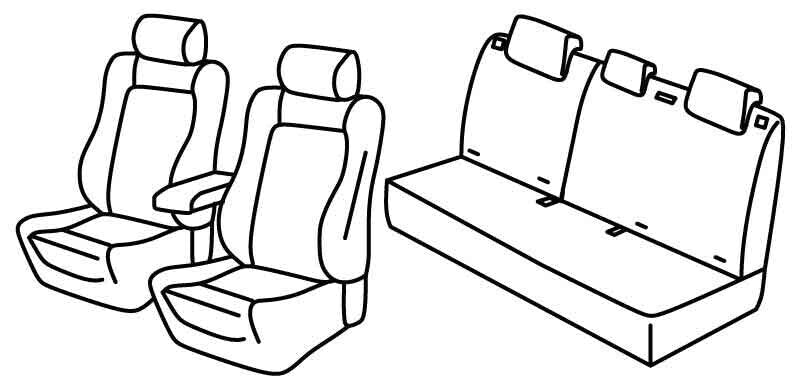 Set coprisedili Superior - Nocciola - compatibile per MG ZS Classic (03/21>12/25) EV Luxury