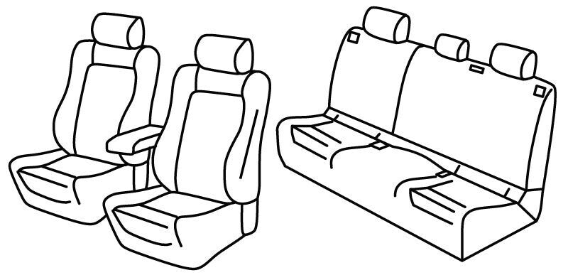 Set coprisedili Superior - Nero/Blu - compatibile per MG MG4 (09/22>) Comfort, XPOWER