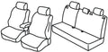 Set coprisedili Superior - Nero/Grigio - compatibile per MG ZS (11/24>) Hybrid+, Luxury