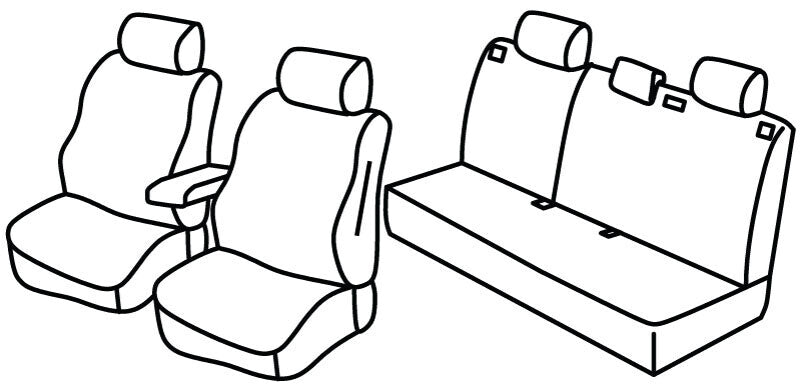 Set coprisedili Superior - Nero/Grigio - compatibile per MG ZS (11/24>) Hybrid+, Luxury