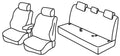 Set coprisedili Superior - Nero/Rosso - compatibile per Jaguar XE (06/15>08/24)