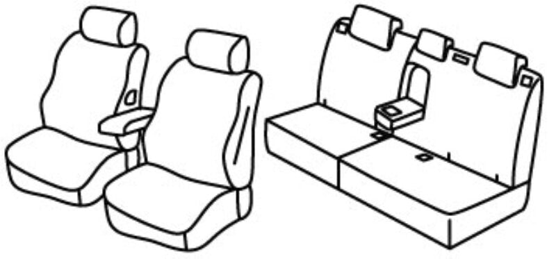 Set coprisedili Superior - Nero/Blu - compatibile per Forthing T5 (08/24>) EVO