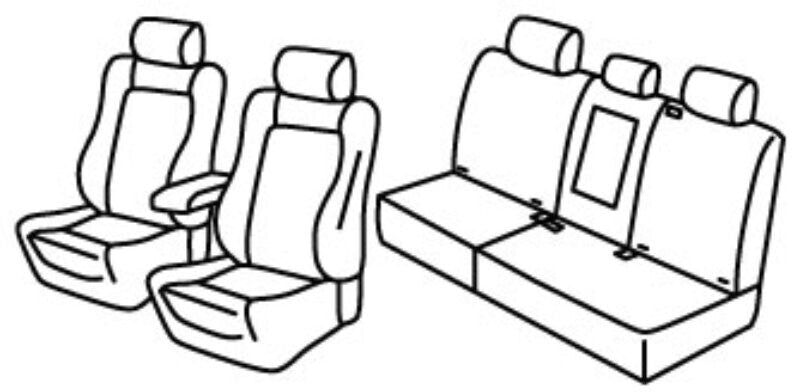 Set coprisedili Superior - Nocciola - compatibile per Porsche Cayenne (01/18>) Platinum Edition