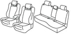 Set coprisedili Superior - Nero/Blu - compatibile per Geely Starray EM-i Hybrid (09/25>)