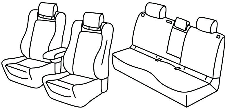 Set coprisedili Superior - Nero/Blu - compatibile per Geely Starray EM-i Hybrid (09/25>)