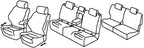 Set coprisedili Superior - Nero/Rosso - compatibile per Bmw Serie 2 Gran Tourer (05/15>12/22)