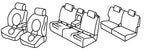 Set coprisedili Superior - Nero/Grigio - compatibile per Bmw Serie 2 Gran Tourer (05/15>12/22)