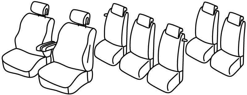 Set coprisedili Superior - Grigio/Nero - compatibile per Citroen C4 Grand Picasso (10/06>09/13)