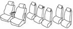 Set coprisedili Superior - Nocciola - compatibile per Citroen C8 (11/02>12/13) fino al 2008 - Fiat Ulysse (06/02>12/10) fino al 2008 - Lancia Phedra (09/02>11/10) fino al 2008 - Peugeot 807 (10/02>01/08)