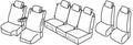Set coprisedili Superior - Nero/Grigio - compatibile per Citroen C4 Grand Picasso (10/13>05/16) Space Tourer