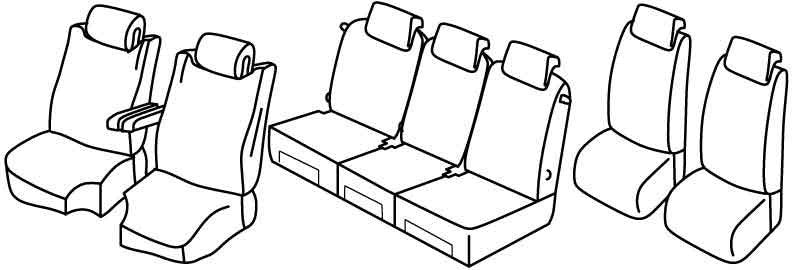 Set coprisedili Superior - Beige - compatibile per Citroen C4 Grand Picasso (10/13>05/16) Space Tourer