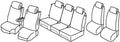 Set coprisedili Superior - Nero/Grigio - compatibile per Citroen C4 Grand Picasso (10/13>05/18) Exclusive