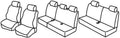 Set coprisedili Superior - Nero/Blu - compatibile per Dacia Logan MCV 5p (02/07>06/13)