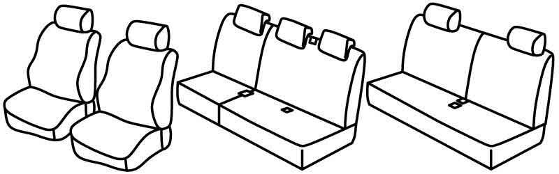 Set coprisedili Superior - Grigio/Nero - compatibile per Dacia Logan MCV 5p (02/07>06/13)