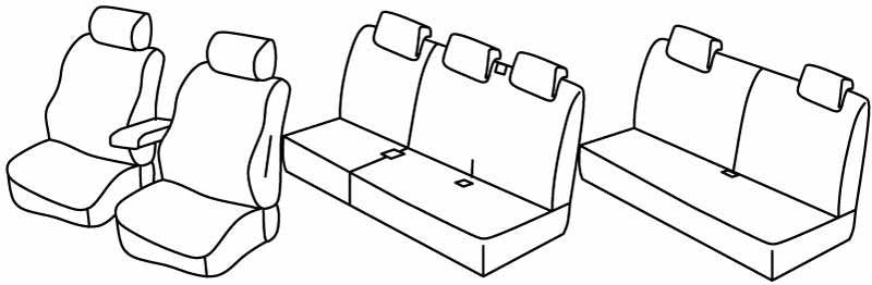 Set coprisedili Superior - Beige - compatibile per Dacia Lodgy (05/12>01/17)