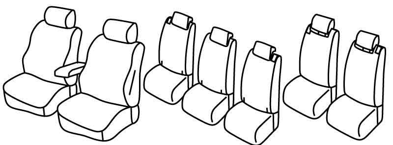 Set coprisedili Superior - Beige - compatibile per Ford Galaxy (10/15>02/22) Titanium - Ford S-Max (10/15>09/23) Titanium