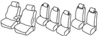 Set coprisedili Superior - Nero/Grigio - compatibile per Ford Galaxy (10/15>02/22) Titanium - Ford S-Max (10/15>09/23) Titanium