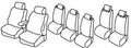 Set coprisedili Superior - Grigio/Nero - compatibile per Ford Galaxy (10/15>02/22) Titanium - Ford S-Max (10/15>09/23) Titanium