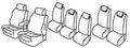 Set coprisedili Superior - Nocciola - compatibile per Ford C-Max 7 (11/10>03/20)