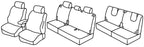 Set coprisedili Superior - Grigio/Nero - compatibile per Ford Tourneo Connect (03/22>)