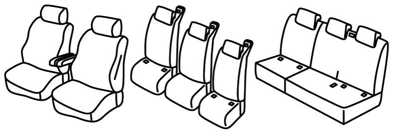 Set coprisedili Superior - Beige - compatibile per Ford Tourneo Custom (08/23>)