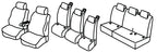 Set coprisedili Superior - Beige - compatibile per Ford Tourneo Custom (08/23>)