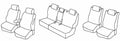 Set coprisedili Superior - Nero/Rosso - compatibile per Hyundai Santa Fe (10/12>10/18)